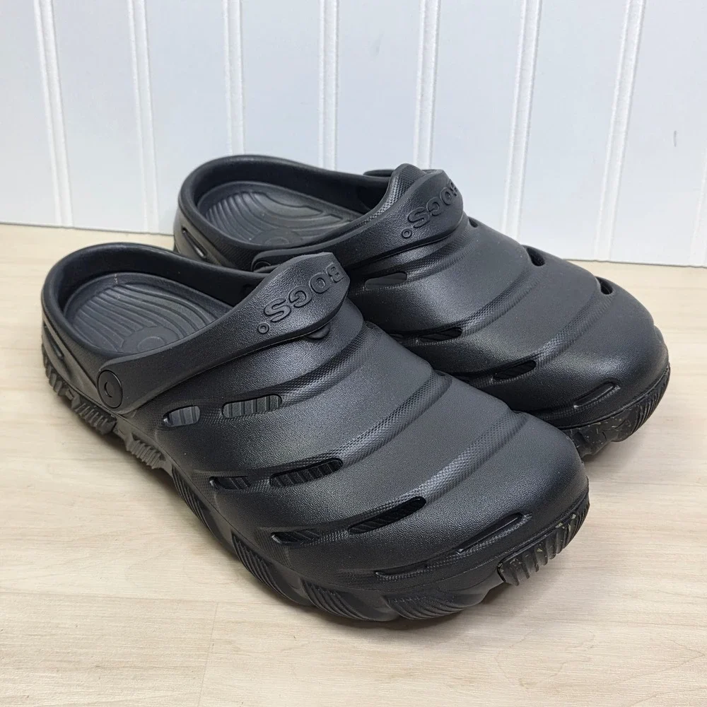 Bogs Boga Clog Mens 7 Womens 9 Black Waterproof Slip On Outdoor Shoes